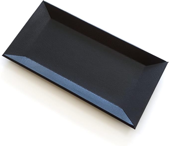 Jewelry Tray ADO-PL045, Black | Accessory Organizer, Change Tray, Card Holder, Checkout Tray, Desk Organizer