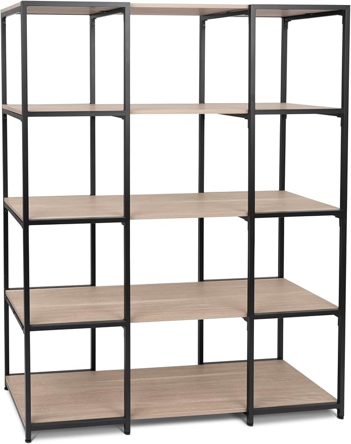 CB Home Square Narrow 5-Tier Shelving - Modular Shelving System Customizable with 30+ Free Combinations- Contract Grade Quality