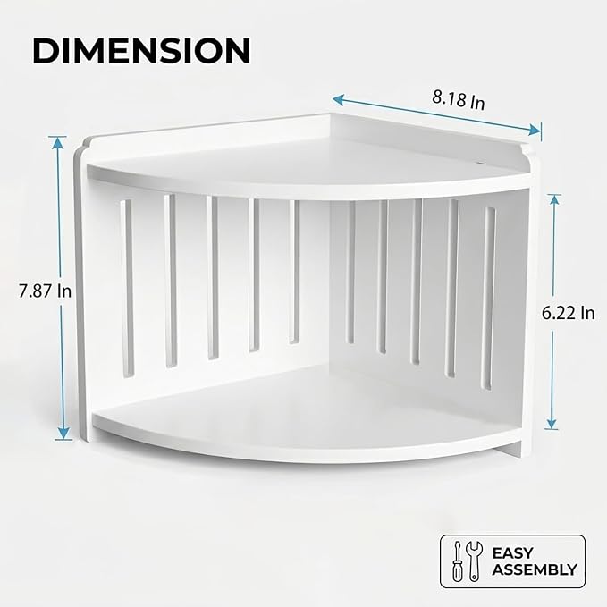 Desk Shelf Organizer - Corner Bookshelf Table Top Shelving for Desktop, Multipurpose Office Organizers and Accessories, Space Saving Tabletop Shelf for Dormitory, Home, and Work