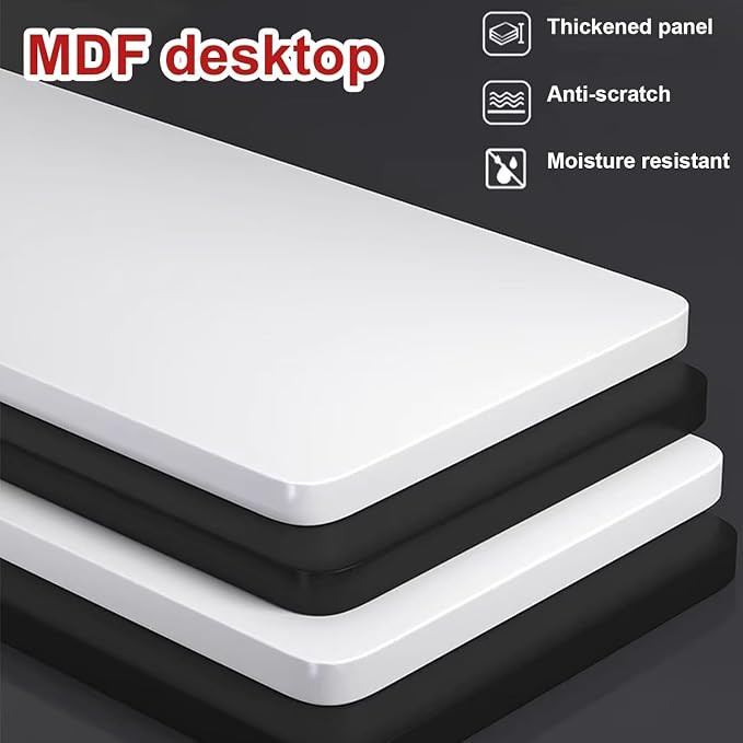 Clamp on Desk Shelf – Adjustable Desk Extender with C-Clamp, No Drill Floating Desk Organizer Shelf for Home Office Dorm Workstation, Space Saving Desktop Extension Side Table (White, 80cm/31.5")