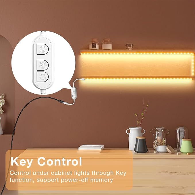 DAYBETTER Under Cabinet Lighting, 10 PCS Under Cabinet Lights, 2700K-6500K Tunable White LED Strip Lights with APP, Dimmer, 24V Power Adapter, LED Lights for Bedroom, Kitchen, Shelf, Counter, 16.4ft