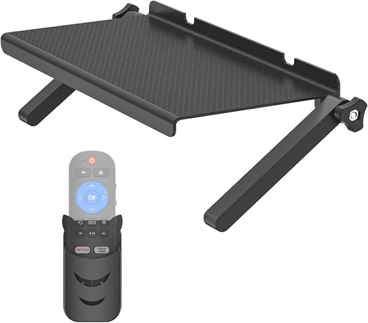 13-Inch Wide Platform Adjustable TV Top Shelf, Screen Top Shelf Mount, Monitor Top of TV Shelfs Mounting Bracket for Streaming Devices, Cable Box, Router and Home Decor TVs Top Storage Bracket