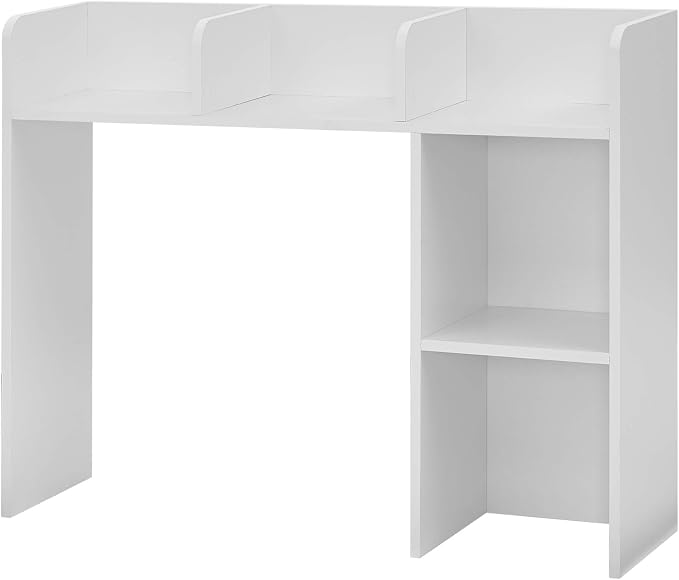 Classic Dorm Desk Bookshelf - White