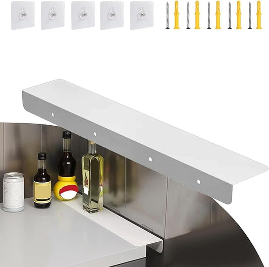 Metal Kitchen Refrigerator Gap Partition Countertop Gap Extension Board, Refrigerator Side Partition, Gap Covers Between Countertop And Walls, No Drill (White, 23.62 * 3.93inch)