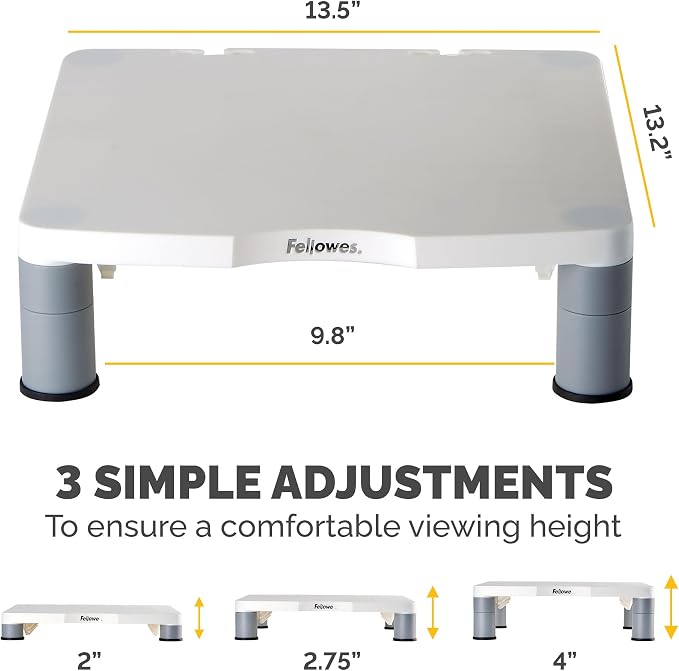 Fellowes Standard Monitor Riser (91712), Platinum/Graphite