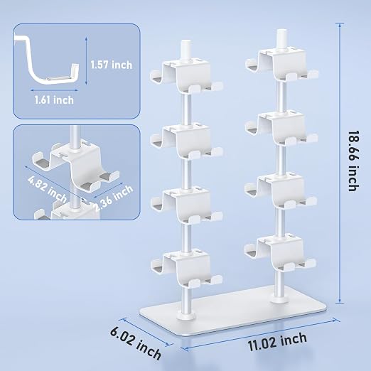 MANMUVIMO Controller Holder for 16 Xbox PS5 PS4 Gaming Controller, Video Game Controller Holder Headphone Stand for Desk, Gamer Gifts for Men, Gaming Room Accessories Maximum Organizer (White)