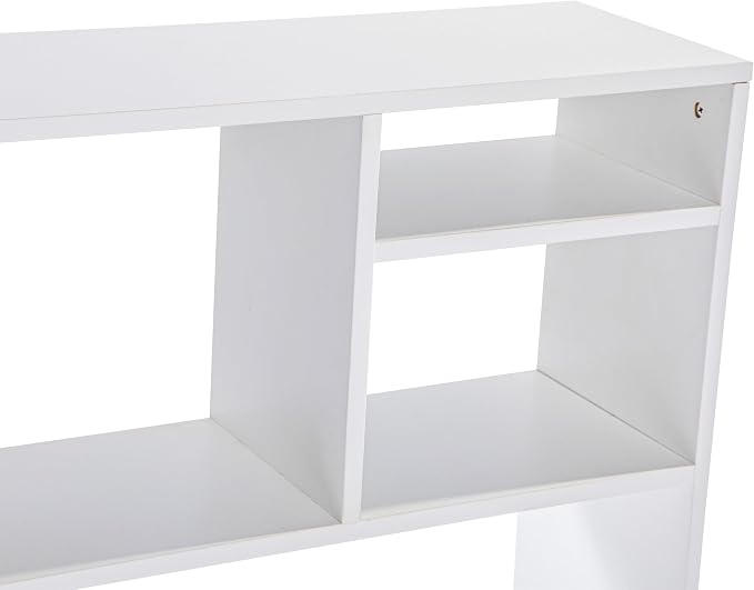 EMMA + OLIVER Freesia Cubby Organizer for Desktop, Storage or Display Shelf Ideal for Dorm Room, Home Office and Gaming Areas, 37" W, White