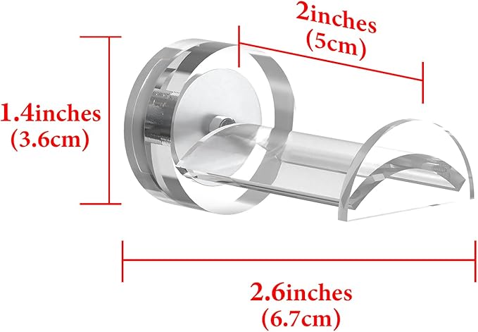 GEEKRIA Acrylic Magnetic Headset Holder, Gaming Headphone Holder for Over-Ear, On-Ear Headphones, Magnetic Headphone Stand for Mounting on Computer Chassis and Metal Surfaces (Clear)