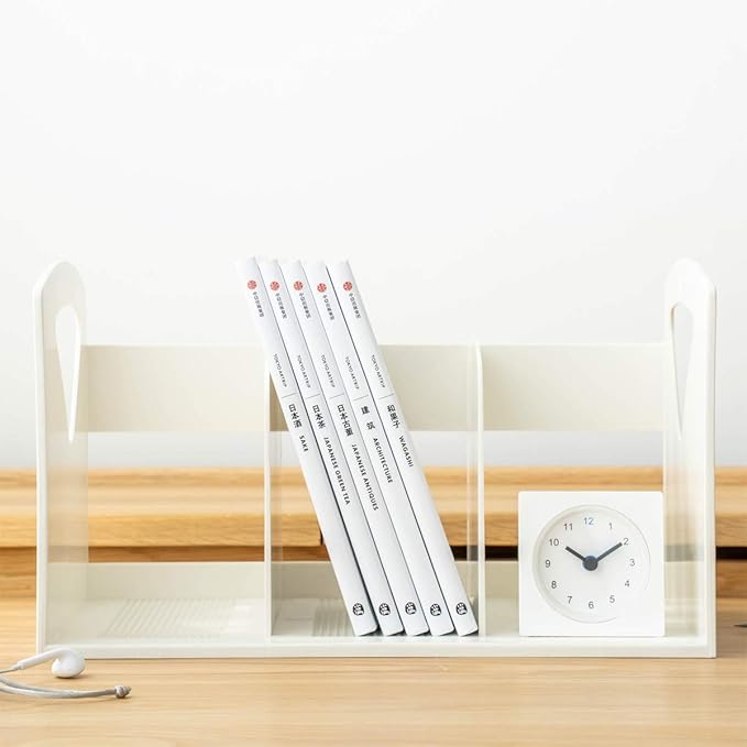 2 Pack Desk Book Shelves Small Desktop Bookshelf F Magazine Holder for Home School and Office