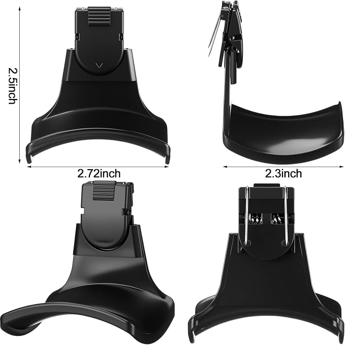 4 Set Fabric Wall Headphones Hook for Cubicle Organization Headset Stand for Desk Office Accessories Cubicle Decorations (Black)