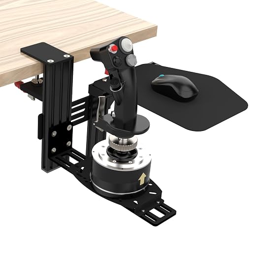 EG STARTS 1 Set Metal Mouse Pads Mount Holder Platform Compatible for Video Simulation Flight Stick Desk Hotas Joystick Mount Flight Joystick Mounting Extension Attachment Keyboard Mounts