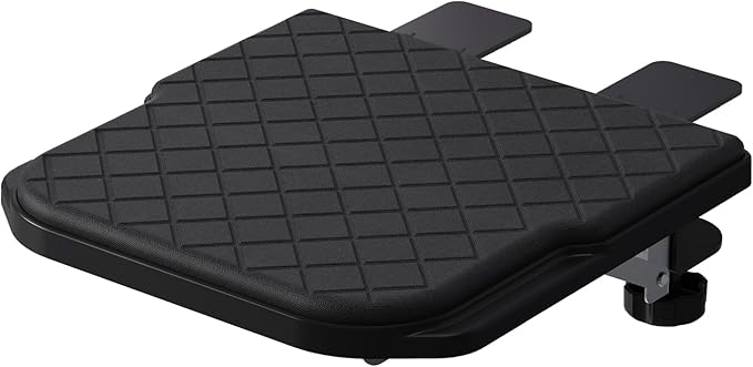 CABTE Ergonomics Desk Extender Tray, Table Mount Arm Wrist Rest Shelf, 90° Foldable Elbow Arm Support,Foldable, Computer Desk Extender Tray for Home and Office (Large Foldable)