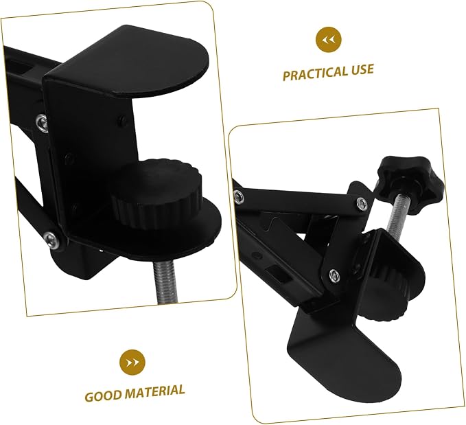 ULTECHNOVO 2pcs Adjustable Desk Extender Shelf for Computer Arm Rest Ergonomic Keyboard Stand with Foldable Design Desktop Extension Bracket No Drilling Required for Use