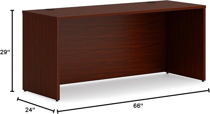 HON HONLCS6624LT1 66 in. Shell Credenza Mahogany, Brown