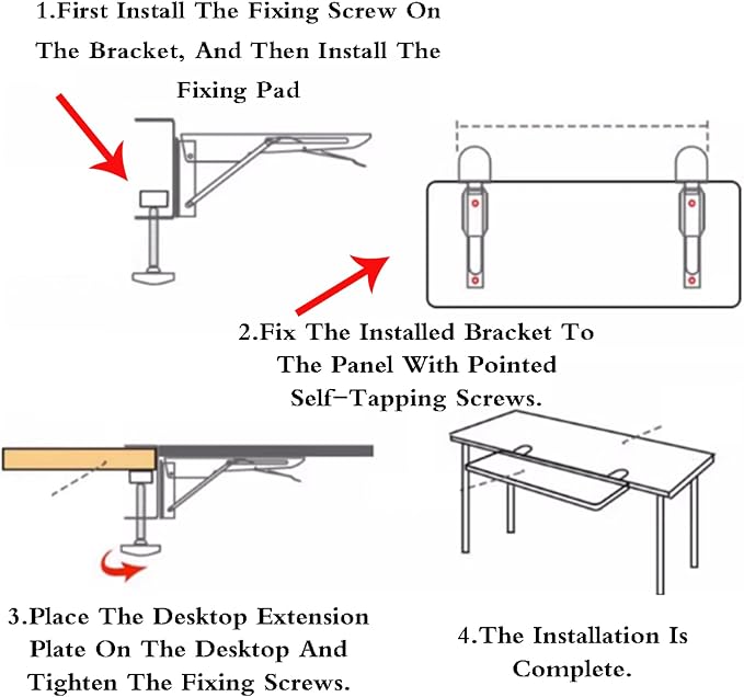 Desktop Extension Board Foldable Desk Extender Versatile Desk Tray for Home & Office Expandable Workspace Solution Office (Style B 75x25 CM)