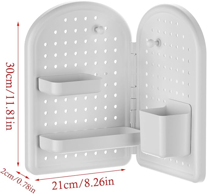 Space Efficient Corner Desk Organizers Pegboard Panel Easy Installation Storage Corner Desk Storage Shelf