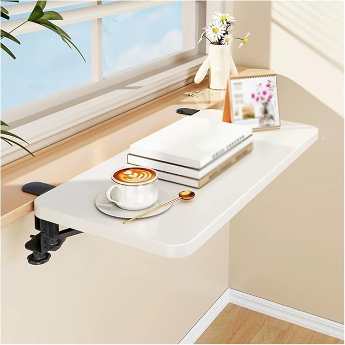 Desk Extender Tray, Wrist Support, Foldable Keyboard Extender For Desk, Table Mount For Sit Stand Desks, Clamp-on Desk Extender, Durable & Easy To Instal(White,25x50cm (9.8inx19.7in))