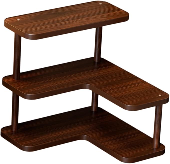 Fenteer Corner Shelf Stand for Desk Corner Desk Organizer for Restaurant Kitchen