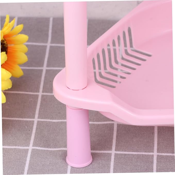 VOSAREA Plastic Storage Shelves Corner Desk Shelf Organizer Basket for Home Kitchen Bathroom Desk Stand Rack Easy Assembly
