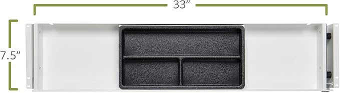 PERFECT POSTURE Under Desk Storage Drawer With Lock – Slim Pen & Pencil Drawer for Regular & Sit-Stand Standing Desks, White (7.5" x 33")