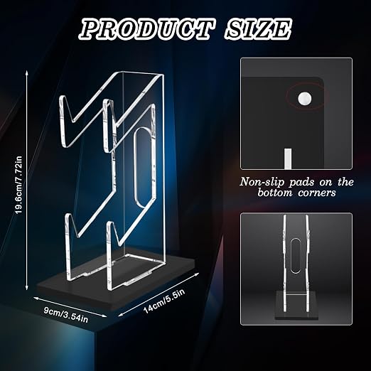 FYY Game Controller Holder 2 Tiers - Universal Dual Controller Stand Headphone Holder, Acrylic Black Controller Display Stand Compatible with Nintendo Switch Xbox PS5 PS4, Desk Mounts for Controller
