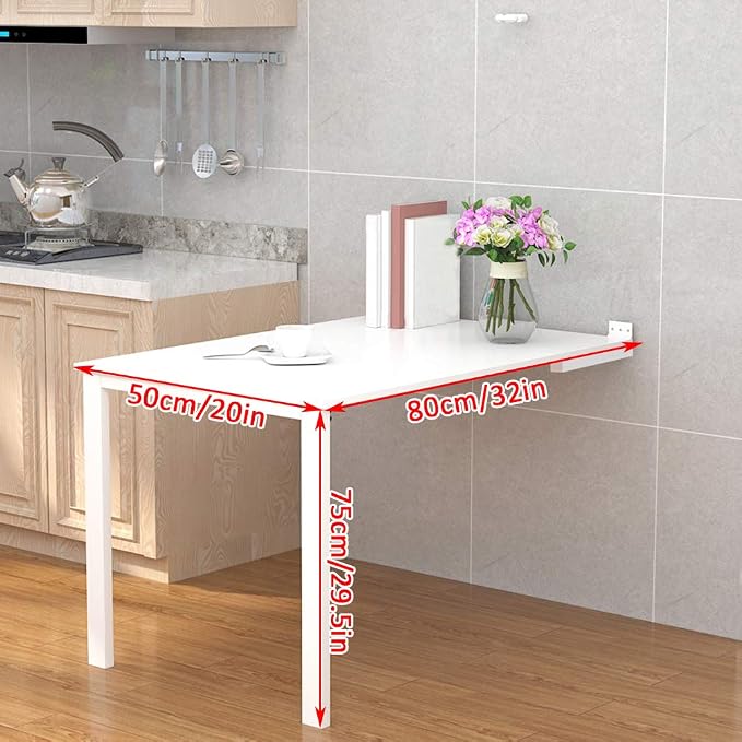 Expandable Tray Keyboard Shelf 90° No Drill Office Extension - Space-Saving Workstation Organizer for Home & Office Use (White 80x50cm/32x20in)