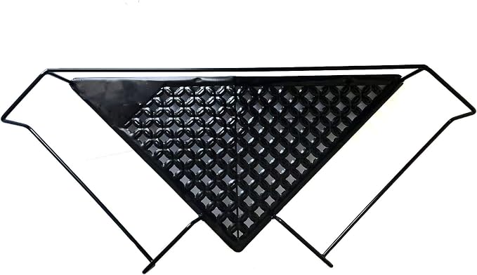 Bioristar Office Cubicle Floating Corner Shelf Iron Wire Desk Sundries Storage Rack Office Cubicles Hanging Corner Shelf Corner Hanging Shelf Black Iron Shelf (Fit 1.9inch Thick Cubical Wall)
