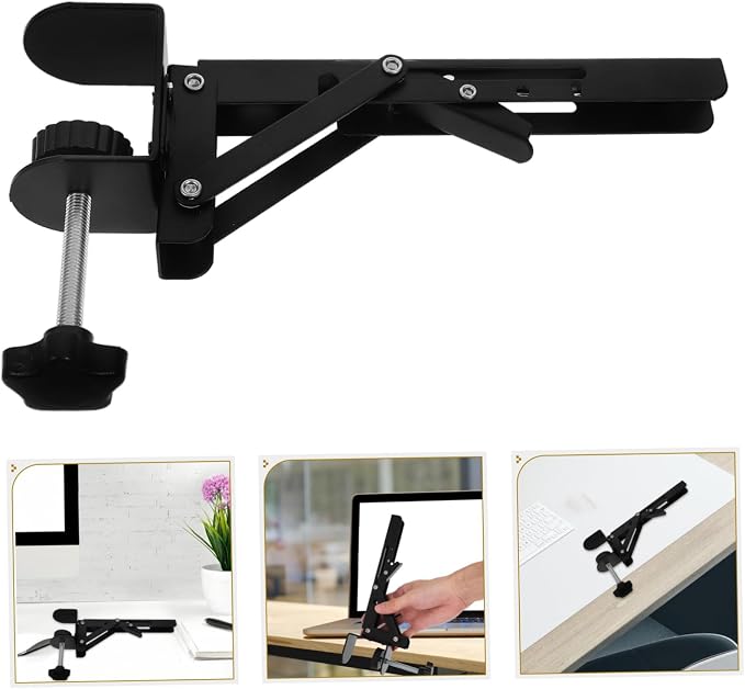 2PCS Adjustable Clamp-On Desk Extender Drawer Ergonomic Keyboard Stand for Arm Support No Drilling Needed Compatible Desks