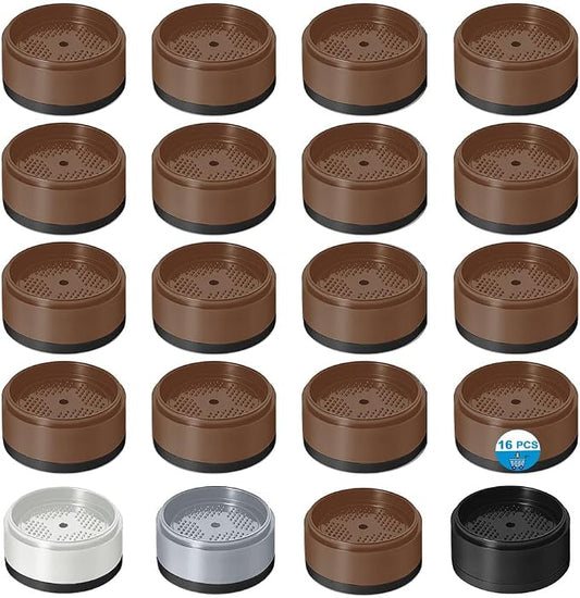 Bed Risers 1 inch, 2 inch, 3 inch, 4 inch Heavy Duty, Adjustable Furniture Riser for Table Desk Couch Sofa Chair Refrigerator Washing Machine, Stackable Bed Raisers Blocks (Brown 16 Pack, 1 inch)