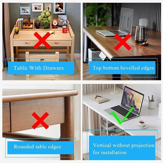 Ergonomics Desk Extender Tray Wooden Desk Extender, Large Size Foldable Keyboard Drawer Tray Can Be Used As Armrests Shelves Desktop Extensions for Home and Office(40 * 20cm)