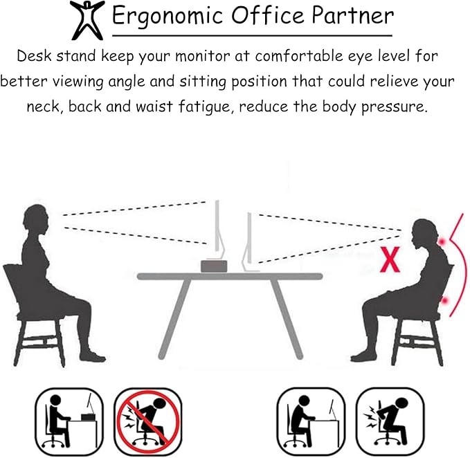 Corner Monitor Stand Wood Cut Triangle Corner Computer Stand, Desk Corner Monitor Riser with Storage Keyboard ＆ Mouse, Screen Stand Office Workspace Organizer ( Color : Black , Size : H-8cm(3 1/8") )