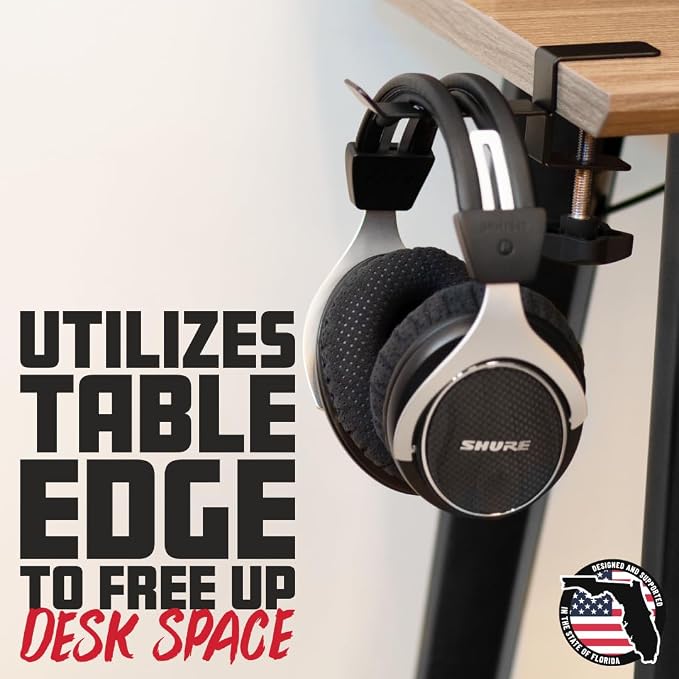 Gator Frameworks GFW-HP-HANGERDESK Headphone Hanger For Desks
