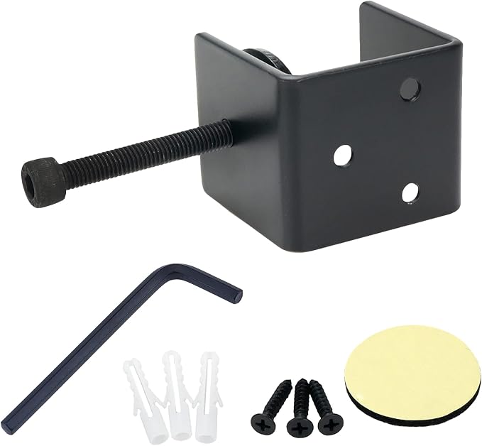 2PCS Adjustable C-Clamp Bracket Clamp Iron Heavy Duty Mount Desk Partition Clamp, with Wide Jaw Openings for DIY Open Shelf Brackets, include Screws