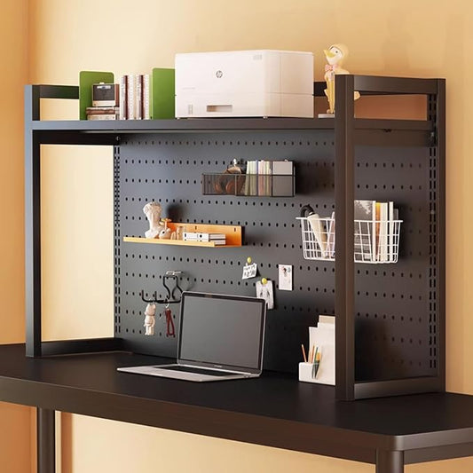 Dorm bookshelf,Desk Organizer Shelf,Desktop bookshelf,Desktop Storage Shelf,lift desk bookcase,desk hutch dorm，multipurpose bookshelf storage rack,student pegboard bookcase,home office racksdisplavs(B
