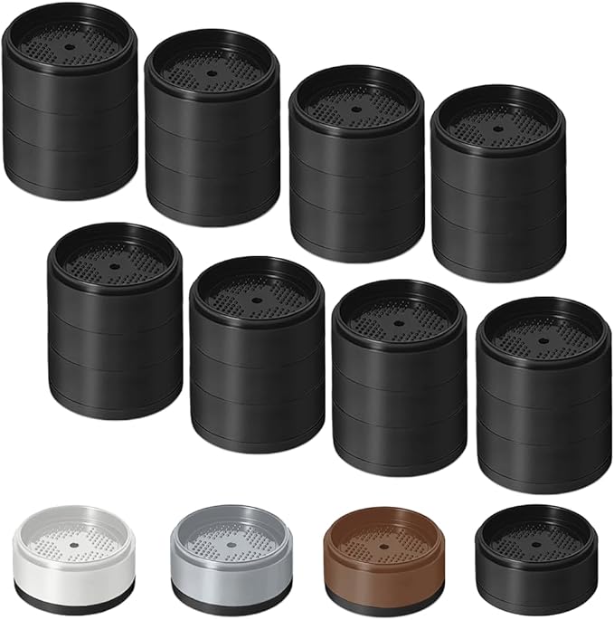 Bed Risers 1 inch, 2 inch, 3 inch, 4 inch Heavy Duty, Adjustable Furniture Riser for Table Desk Couch Sofa Chair Refrigerator Washing Machine, Stackable Bed Raisers Blocks (Black 8 Pack, 1+1+1 inch)