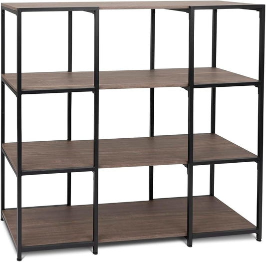 CB Home Square Narrow 4-Tier Multi Shelving - Modular Shelving System Customizable with 30+ Free Combinations- Contract Grade Quality