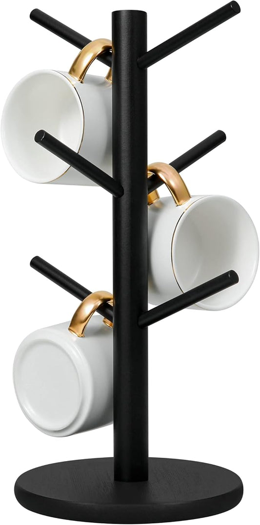 MyLifeUNIT Mug Holder Tree, Coffee Cup Holder with 6 Hooks (Black) | MyLifeUNIT