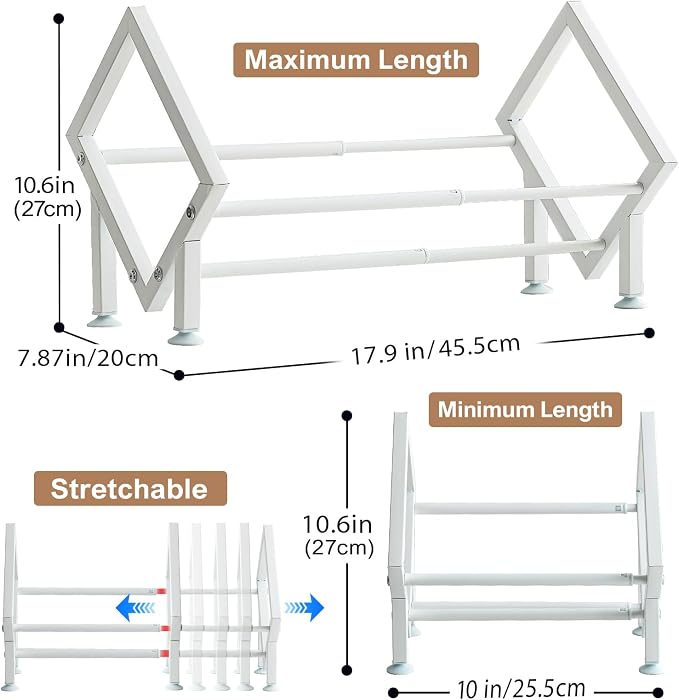 ENCIMART Tabletop Bookshelf Organizer, Adjustable Desk Shelf for Top of Desk in Living Room, Home, Office, Stainless Steel Tilting Bookcase Desktop Storage Book Rack for Magazine/CDs/Books Display
