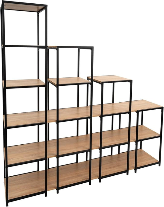 CB Home Square Ladder Shape Shelving - Modular Shelving System Customizable with 30+ Free Combinations- Contract Grade Quality