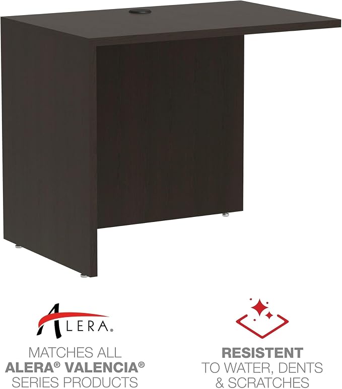 Alera ALERA Valencia Series Reversible Return/Bridge Shell, 35W X 23.63D X 29.5H, Espresso