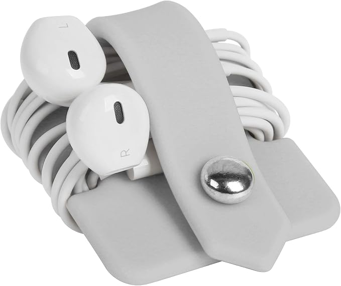Cord Organizer Earbuds Holder Earphone Wrap Earphones Organizer Headset Headphone Earphone Wrap Winder Cord Manager Cable Winder Gray