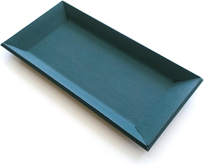Jewelry Tray ADO-PL045 Dark Green | Accessory Organizer, Change Tray, Card Holder, Checkout Tray, Desk Organizer