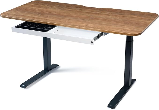 PERFECT POSTURE Under Desk Storage Drawer With Lock – Slim Pen & Pencil Drawer for Regular & Sit-Stand Standing Desks, White (10" x 33")