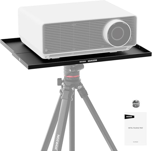 NEEWER 15"×11"×0.5" Metal Laptop Projector Notebook Tray Holder Detachable with 1/4" to 3/8" Screw Adapter for Tripod Mount Stand for Stage Meeting Outdoor Lecture (Tripod Stand NotIncluded), MS016A
