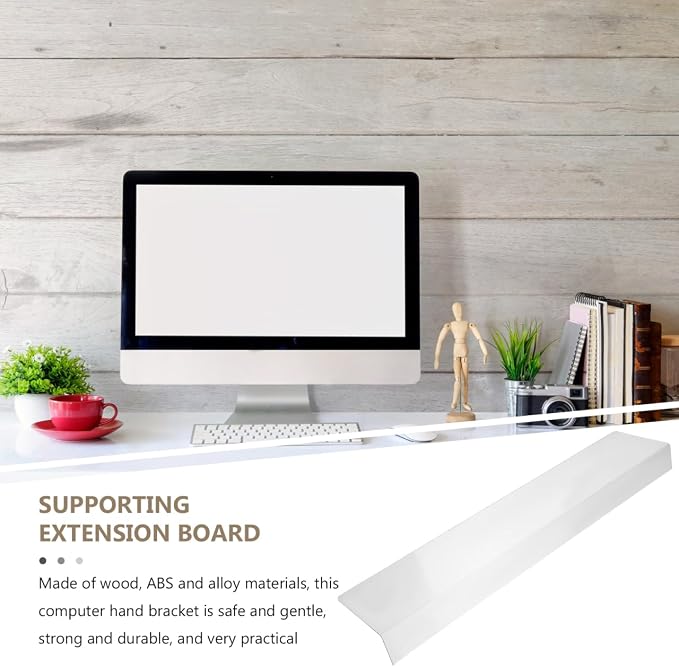 Countertop Gap Filler Board, Kitchen Sink Side Extension Board for Narrow Space, Desktop Maintenance and Home Organization, 19.7 x 3.9 Inch, White