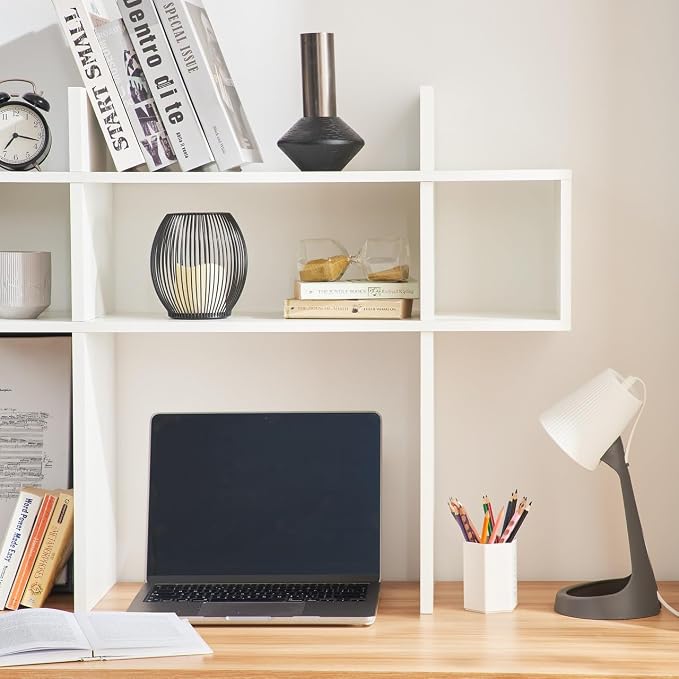 DormCo The Easy to Assemble College Dorm Bookshelf - White