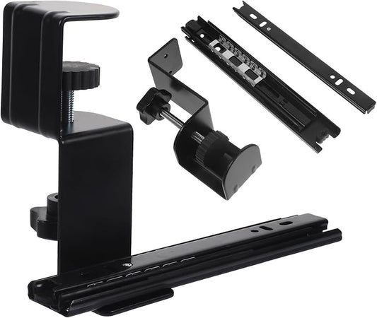 SUPVOX Desktop Extension Board Bracket with Adjustable Sliding Rails, 2pcs Computer Desk Extender Support Stand for Keyboard and Workspace Expansion, Foldable Shelf for Office and Home