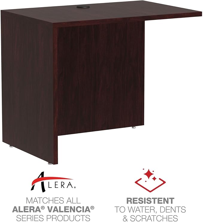 Alera Valencia Series 36 by 24 by 29-1/2-Inch Reversible Return Bridge Shell, Mahogany