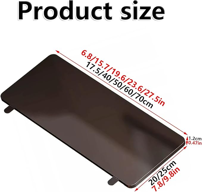 Desk Extender Tray,Clamp-on Kitchen Table Extender Extension Baffle, Removable Foldable Sturdy Support Ergonomic Desk Extender,for Home Office Desktop Extension(Brown,(L*W)23.6*8in/60*20cm)
