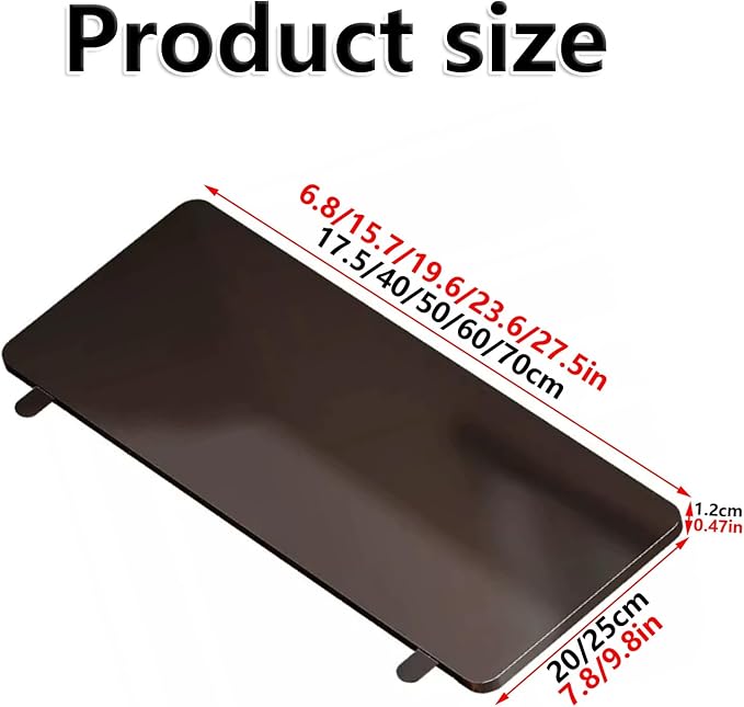 Desk Extender Tray,Clamp-on Kitchen Table Extender Extension Baffle, Removable Foldable Sturdy Support Ergonomic Desk Extender,for Home Office Desktop Extension(Black,(L*W)19.6*10in/50*25cm)